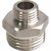 Ниппель переходной 1 1/2x1/2 НН никелированный Valfex