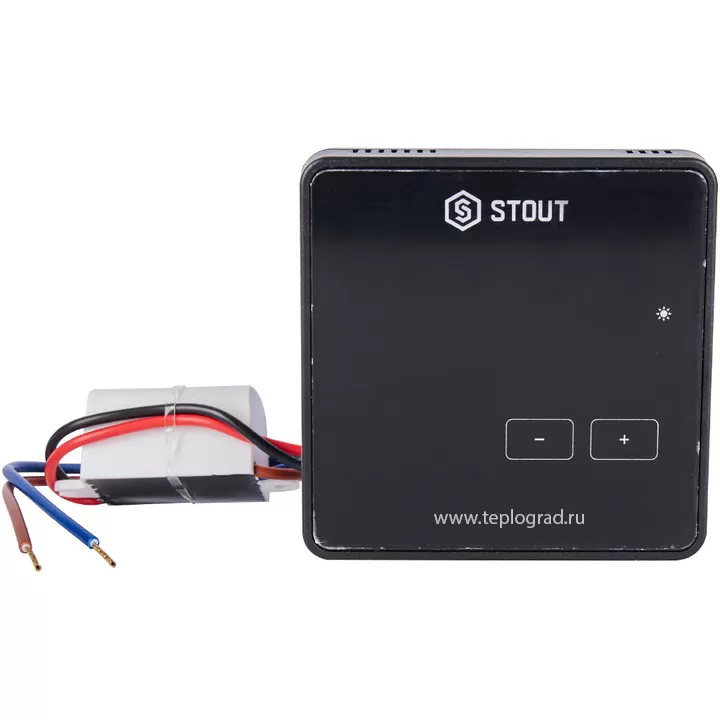 Беспроводной комнатный регулятор Stout R-8z, черный
