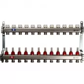 Коллектор Stout на 12 выходов из нержавеющей стали с расходомерами - SMS 0917 000012 Коллектор Stout на 12 выходов из нержавеющей стали с расходомерами - SMS 0917 000012