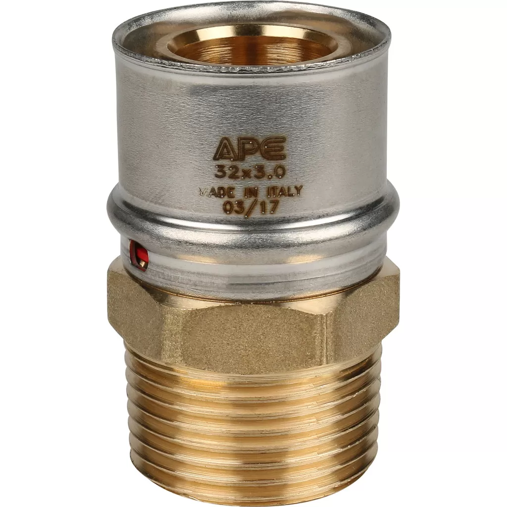 Переходник с наружной резьбой прессовой Stout 1 x 32 Переходник с наружной резьбой прессовой Stout 1 x 32