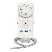 Термостат накладной механический Stout с пружинным фиксатором 5-90°С