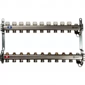 Коллектор Stout на 10 выходов без расходомеров, с клапаном вып. воздуха и сливом - SMS-0932-000010