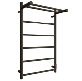 Электрический полотенцесушитель Stout JAZZ round 500x800 черный матовый с полкой