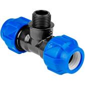 Тройник Valfex с наружной резьбой 32x1x32 для ПНД труб компрессионный Тройник Valfex с наружной резьбой 32x1x32 для ПНД труб компрессионный