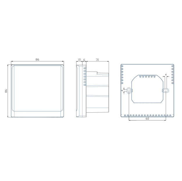 Комнатный термостат Stout STE-3002 16А черный Wi-Fi