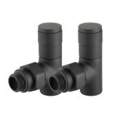 Набор дизайн-вентилей Royal Thermo PIANO 1/2 угловой (черный)