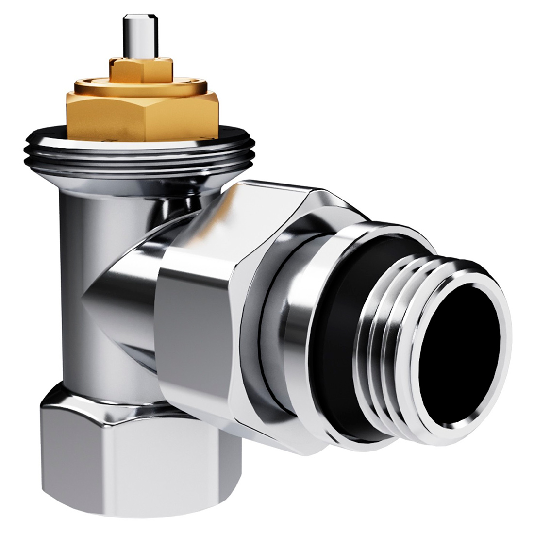 Набор термостатический угловой Royal Thermo Design 1/2" М30х1,5 (хром)