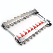 Коллектор из нержавеющей стали Wester MUFS с расходомерами на 9 выходов