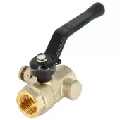 Кран шаровой LD Pride с дренажным вентилем ВВ 1/2 ручка рычаг Кран шаровой LD Pride с дренажным вентилем ВВ 1/2 ручка рычаг