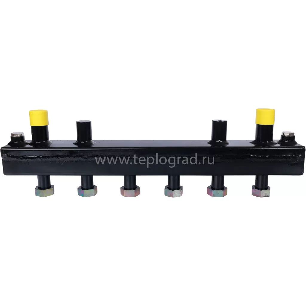 Стальной распределительный коллектор Stout на 3 отопительных контура с гидравлическим разделителем DN20