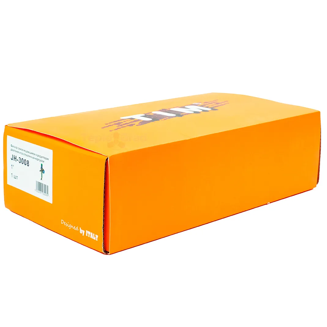 Самопромывной фильтр TIM 1 с редуктором, манометром и пластиковой колбой