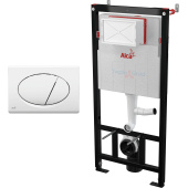 Инсталляция для подвесного унитаза AlcaPlast с белой кнопкой M70 Инсталляция для подвесного унитаза AlcaPlast с белой кнопкой M70