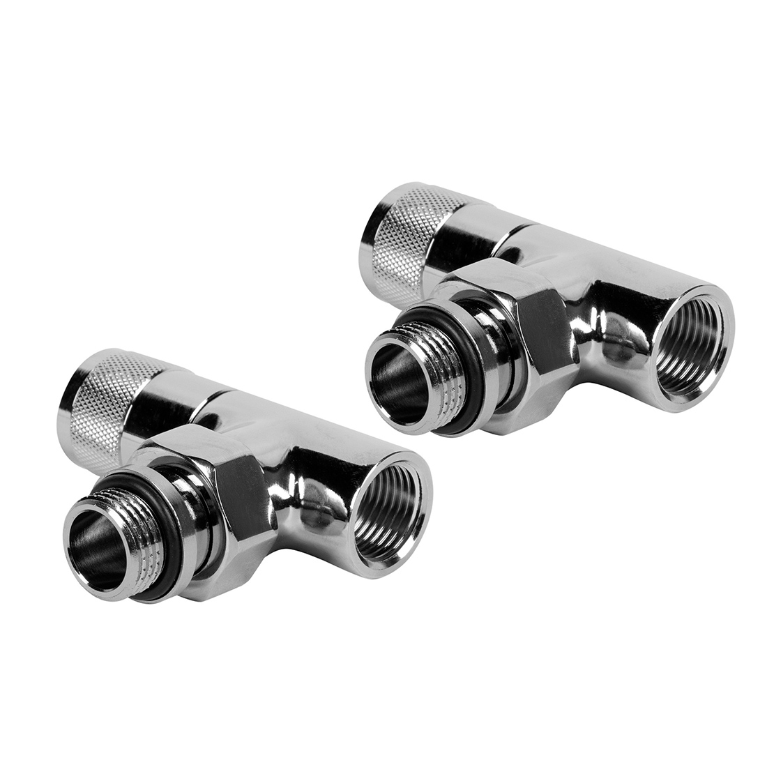 Набор дизайн-вентилей Royal Thermo PIANO 1/2 угловой (хром)