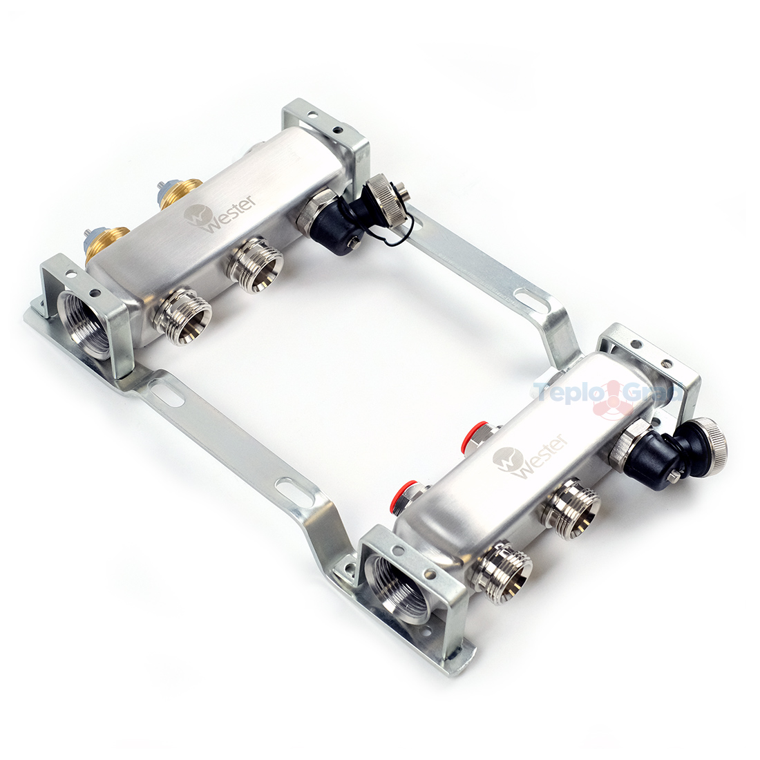 Коллектор из нержавеющей стали Wester MUVS без расходомеров на 2 выхода