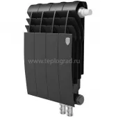 Биметаллический радиатор Royal Thermo BiLiner 350 Noir Sable VDR 4 секции с нижним подключением