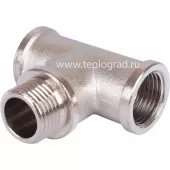 Тройник 1/2 ВНВ никелированный Stout