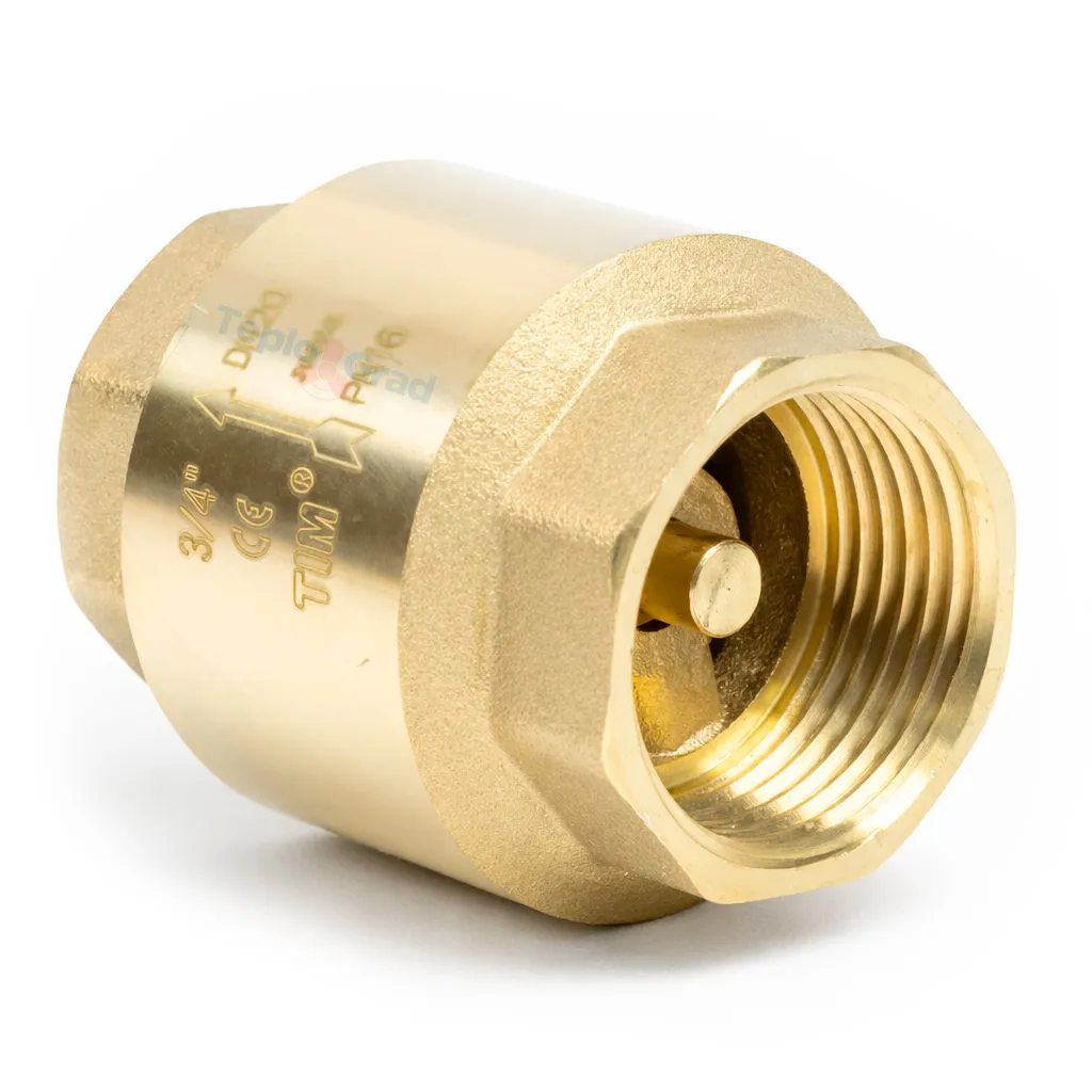 Обратный клапан TIM ВВ 3/4 с латунным штоком