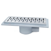 Трап из нержавеющей стали Valfex 300x110 c поворотным отводом