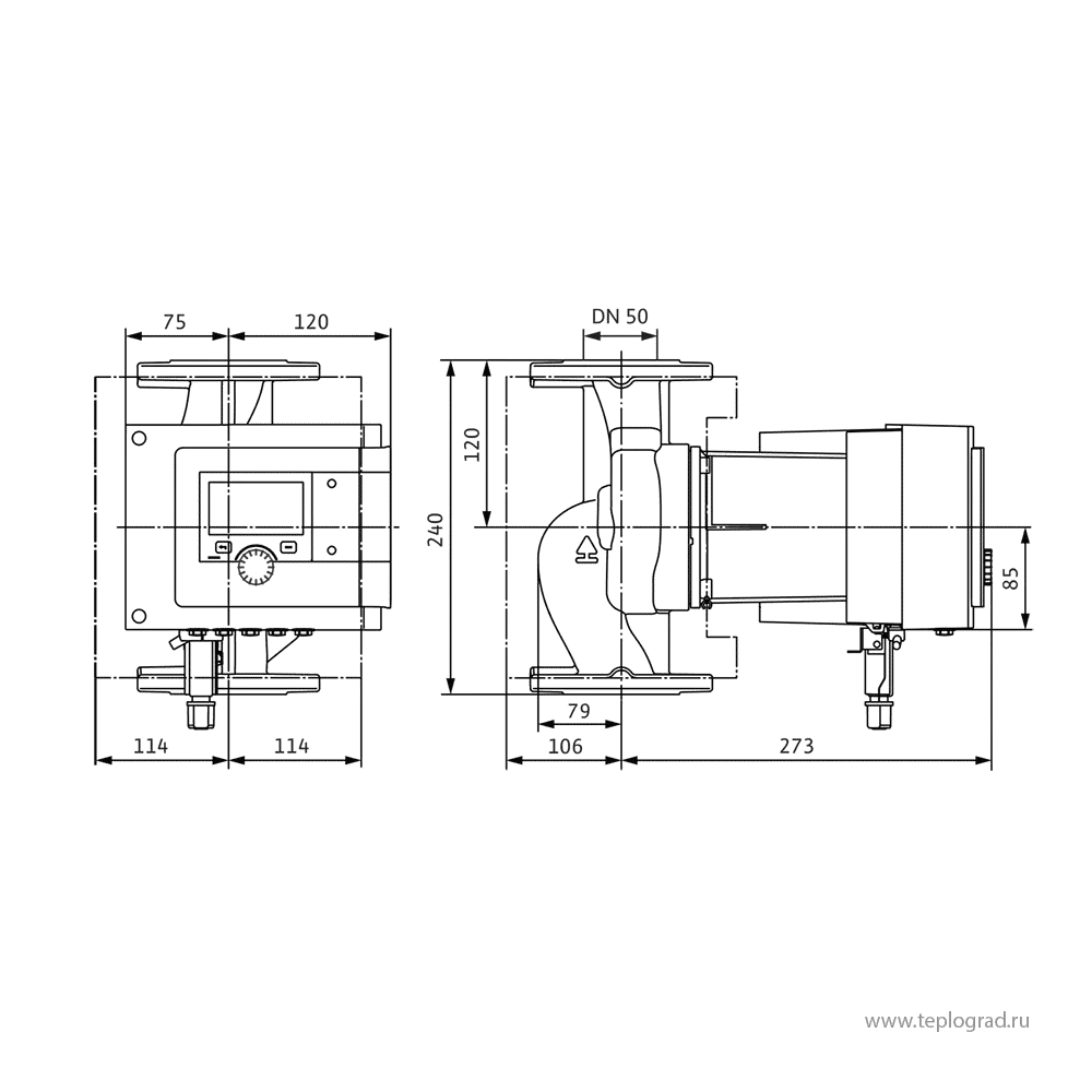 Циркуляционный насос Wilo Stratos MAXO 50/0,5-6 PN6/10 Циркуляционный насос Wilo Stratos MAXO 50/0,5-6 PN6/10