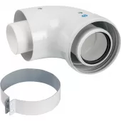 Отвод коаксиальный Stout 60/100 90° PP-FE совместимый с Vaillant и Ariston Отвод коаксиальный Stout 60/100 90° PP-FE совместимый с Vaillant и Ariston