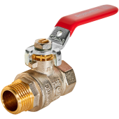 Кран шаровой Rommer НВ 1/2, ручка рычаг