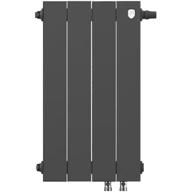 Биметаллический радиатор Royal Thermo PianoForte 500 Noir Sable VDR80 4 секции с нижним подключением