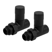 Набор дизайн-вентилей Royal Thermo PIANO 1/2 прямой (черный)