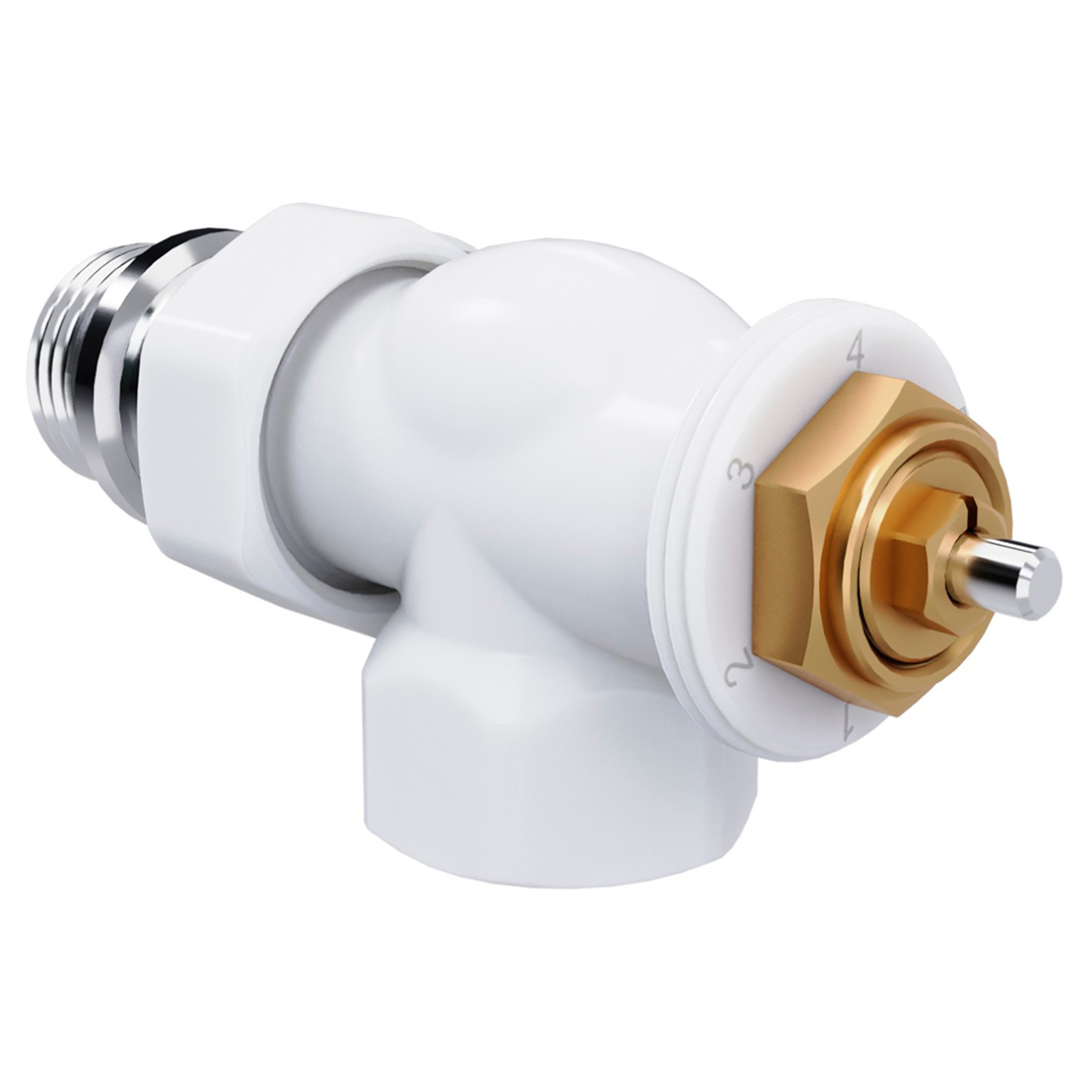 Набор термостатический осевой Royal Thermo Design 1/2" М30х1,5 (белый)