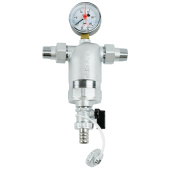 Самопромывной фильтр Zeissler 1/2 с манометром и магнитной вставкой