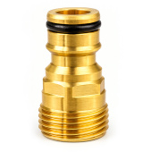 Штуцерный адаптер TIM 1/2 для быстросъема с наружной резьбой из латуни Штуцерный адаптер TIM 1/2 для быстросъема с наружной резьбой из латуни