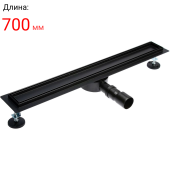 Душевой лоток Zeissler с фланцем свободного вращения, под плитку 700мм черный-матовый Душевой лоток Zeissler с фланцем свободного вращения, под плитку 700мм черный-матовый