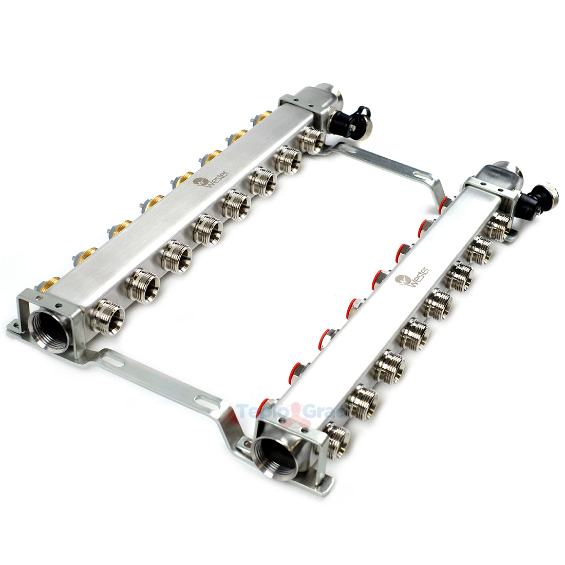 Коллектор из нержавеющей стали Wester MUVS без расходомеров на 8 выходов