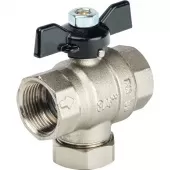 Шаровой кран Stout с фильтром ВР-ВР 3/4, ручка бабочка