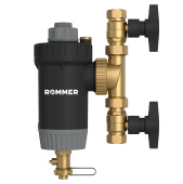 Сепаратор грязи (шлама) поворотный Rommer ВР 1 1/4 с щетками