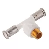 Пресс тройник Henco НР 16x1/2x16 белый