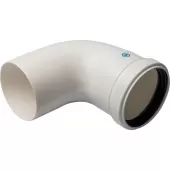 Отвод коаксиальный Stout Dn 80 87° PP-FE для конденсационных котлов Отвод коаксиальный Stout Dn 80 87° PP-FE для конденсационных котлов