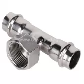 Пресс-тройник ВР 22x3/4x22 TIM из нержавеющей стали