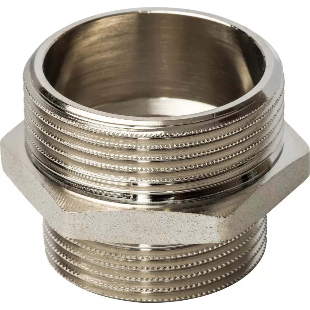 Ниппель переходной 1 1/2x1 1/4 НН никелированный Stout