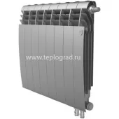 Биметаллический радиатор Royal Thermo BiLiner 500 Silver Satin VDR 8 секций с нижним подключением