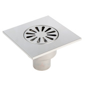 Трап с вертикальным выпуском TIM 150x150 из нержавеющей стали Трап с вертикальным выпуском TIM 150x150 из нержавеющей стали