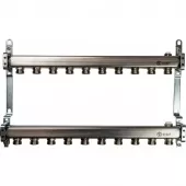 Коллектор из нержавеющей стали Stout для радиаторной разводки на 10 выходов