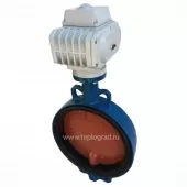 Затвор дисковый поворотный Tecofi Ду 100, Ру16 с электрическим приводом 3x400В, чугун