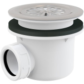 Сифон для душевого поддона AlcaPlast A48 c нержавеющей решеткой