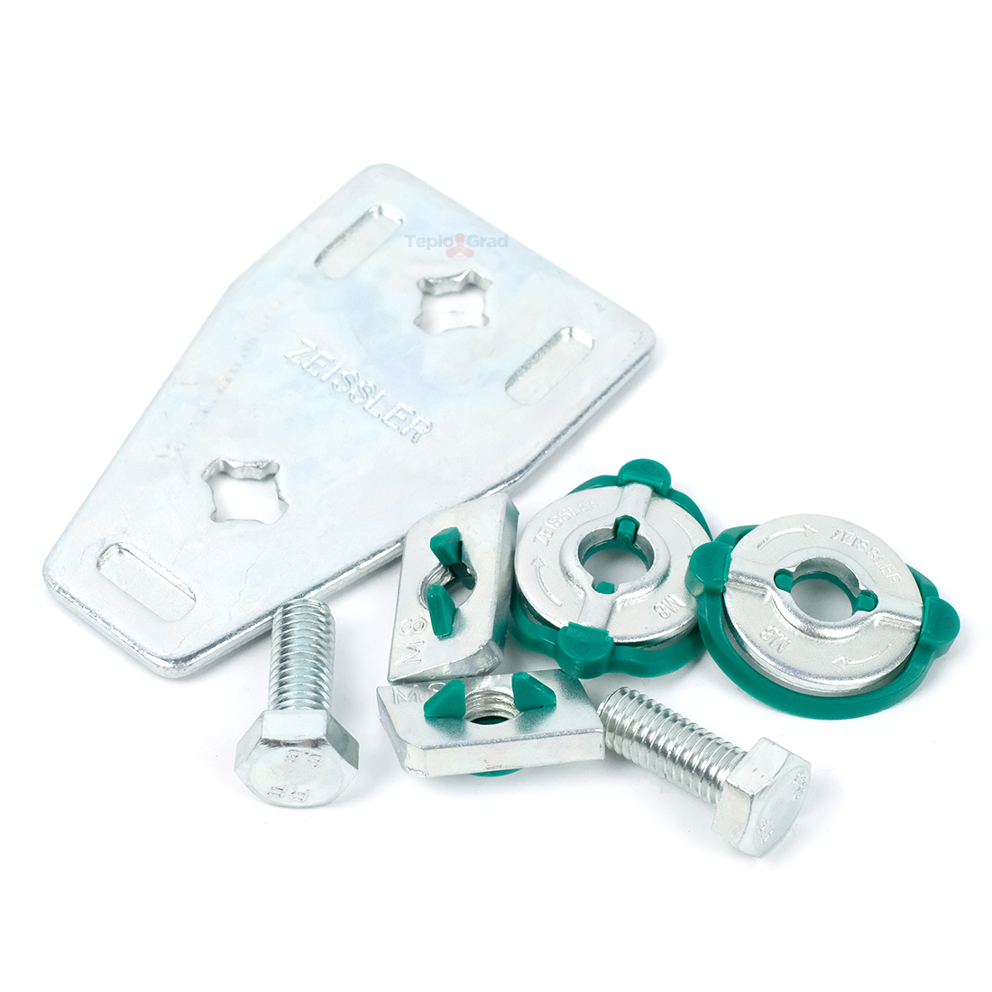 Соединитель профиля Т-образный 2 монтажные гайки Zeissler