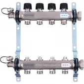 Коллектор Uponor Smart S на 4 выхода с клапанами