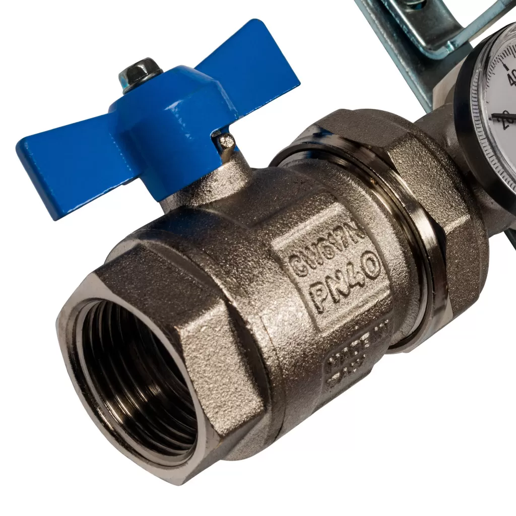 Коллектор из нержавеющей стали Stout в сборе с расходомерами 4 выхода Коллектор из нержавеющей стали Stout в сборе с расходомерами 4 выхода