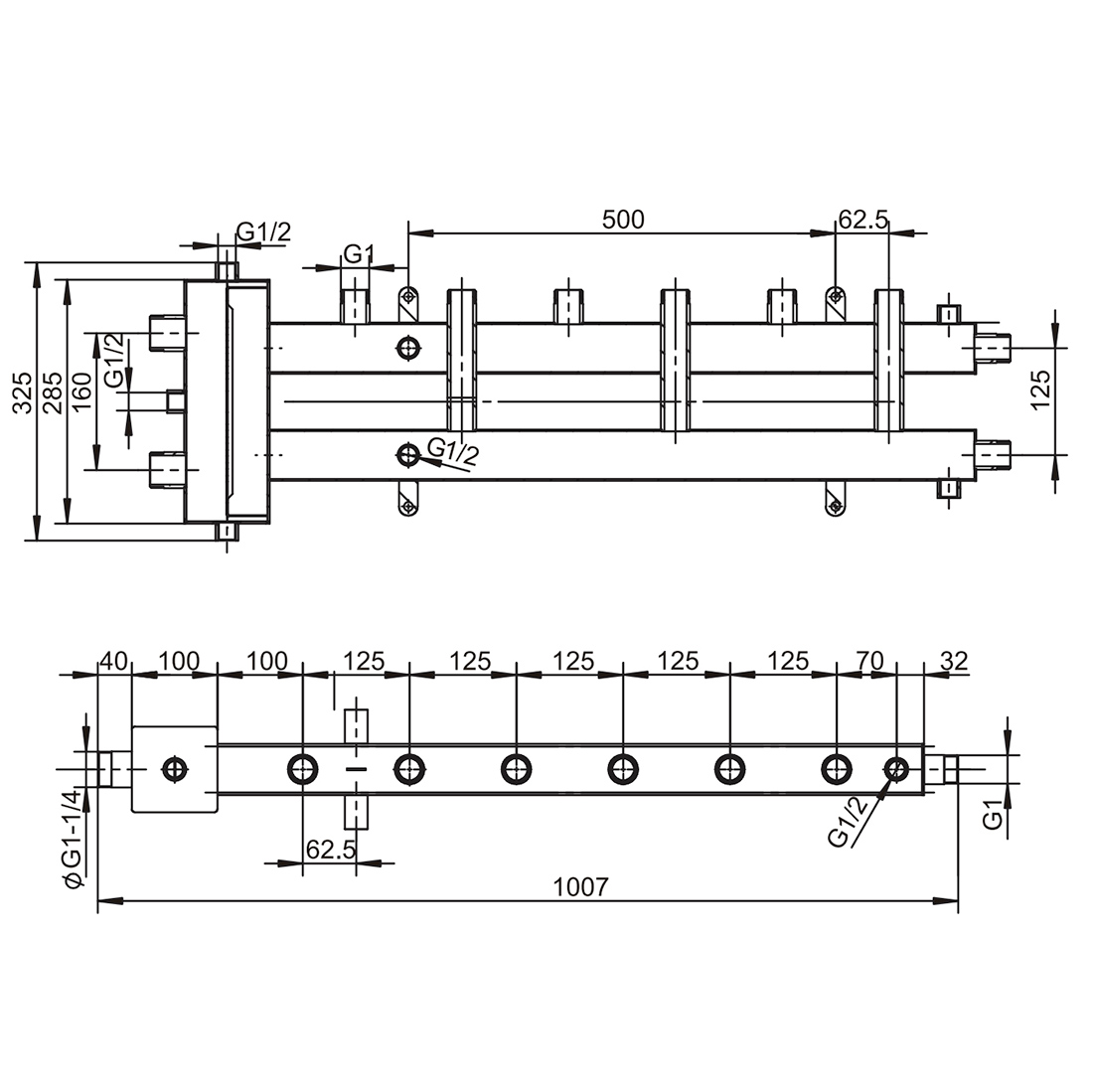Гидравлический разделитель Zeissler с коллектором на 4 контура М4