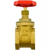 Задвижка клиновидная Uni-Fitt ВВ 1 1/4 латунная PN10