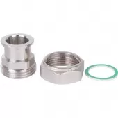 Разъемное соединение Stout с плоским уплотнением, никелированное 1"