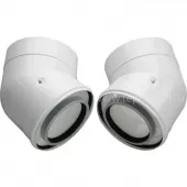 Отвод коаксиальный Buderus 60/100 45° 2шт Отвод коаксиальный Buderus 60/100 45° 2шт